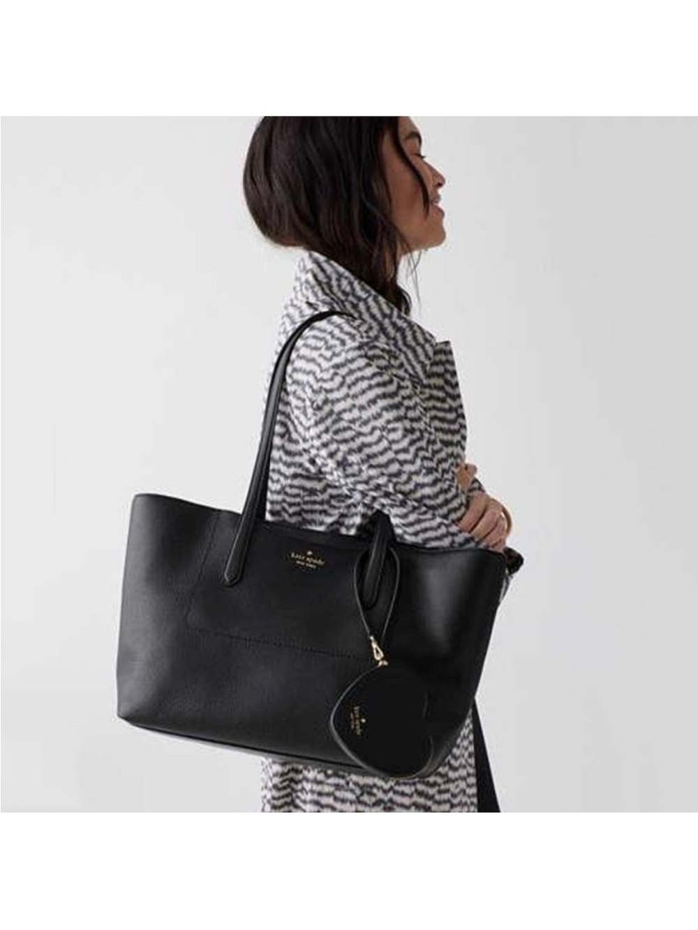 Kate Spade Black Pebbled Leather Cece Tote